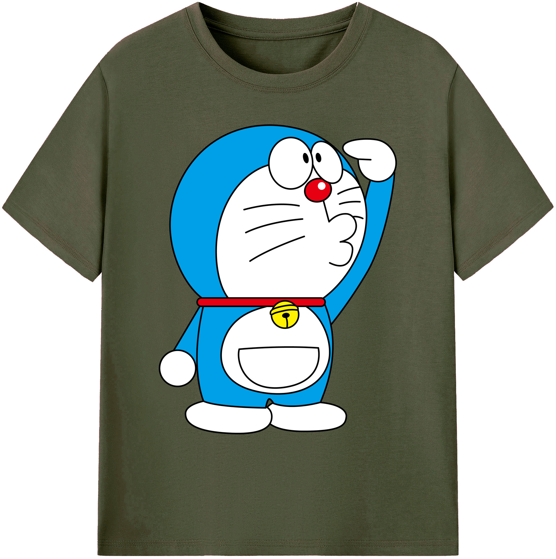 （画像用） ドラえもん Doraemon 綿100％ メンズ半袖Tシャツ｜肌触りやわらか＆通気性